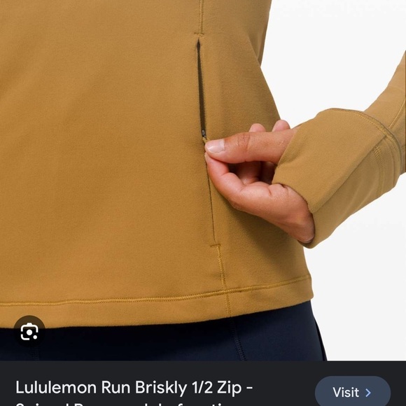 Lululemon Run Briskly Half Zip jacket, Spiced Bronze, Size 8 - Picture 4 of 9
